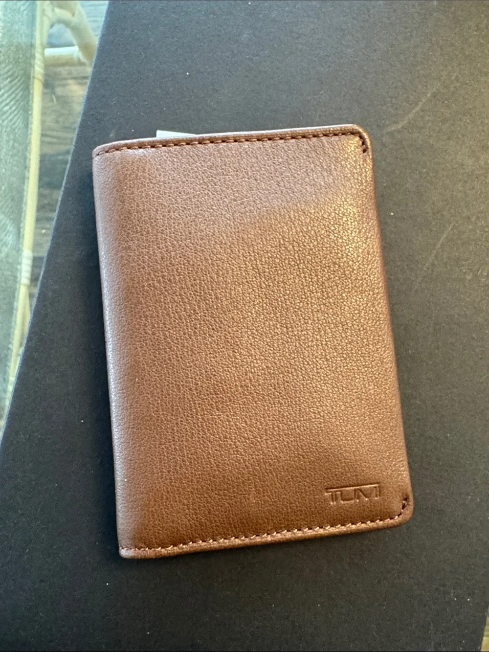 Tumi nassau slg multi window card case brown textured